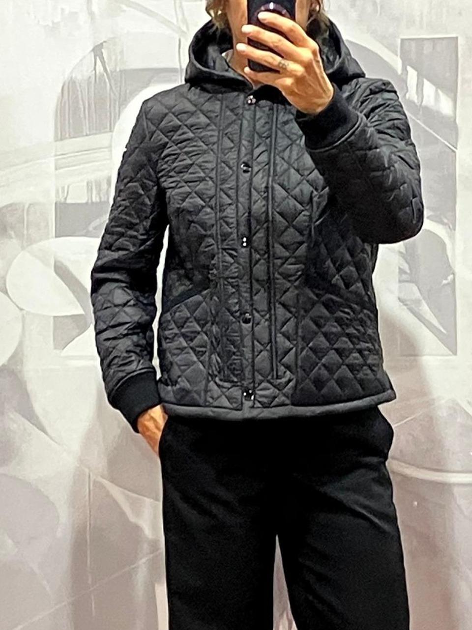 giacca con cappuccio  trapuntato W0030 H0060 BLK huSKY 