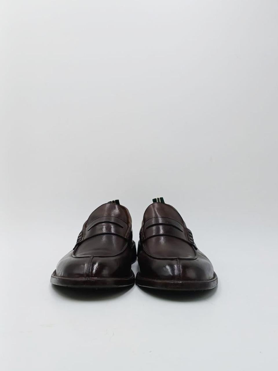 mocassino ideal  con passante  suola in cuoio 1024 MAREMMA432 GREEN GEORGE 
