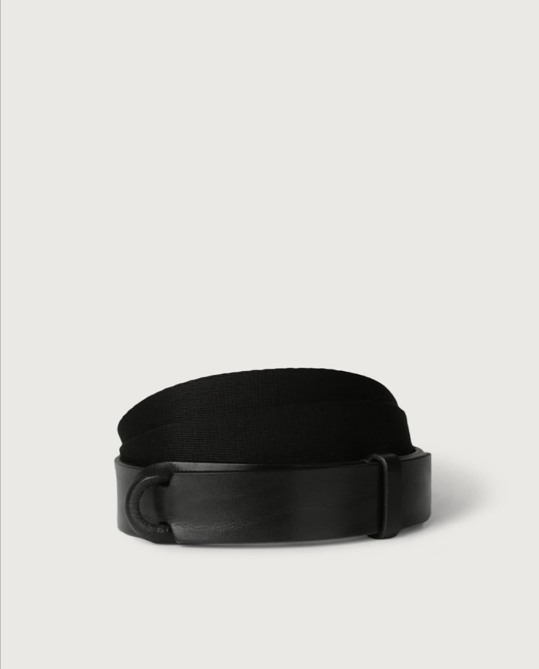 cintura nobuckle pelle e tessuto NB0001 BULNERO ORCIANI NOBUCKLE 