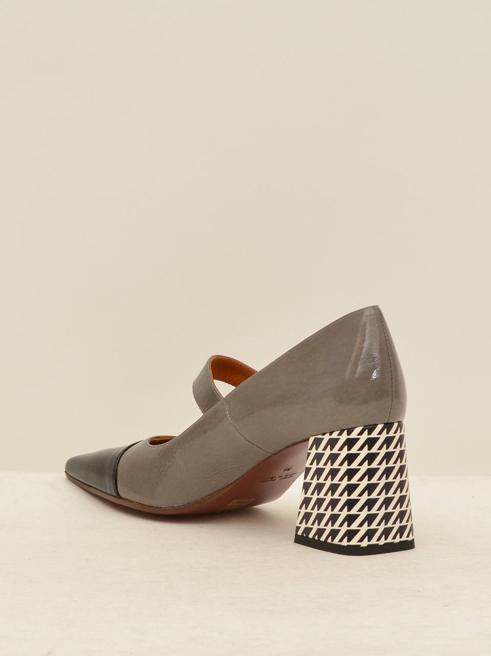 decollette con laccettooptical h 80 mm AUZA GRIGIO\NERO CHIE MIHARA 