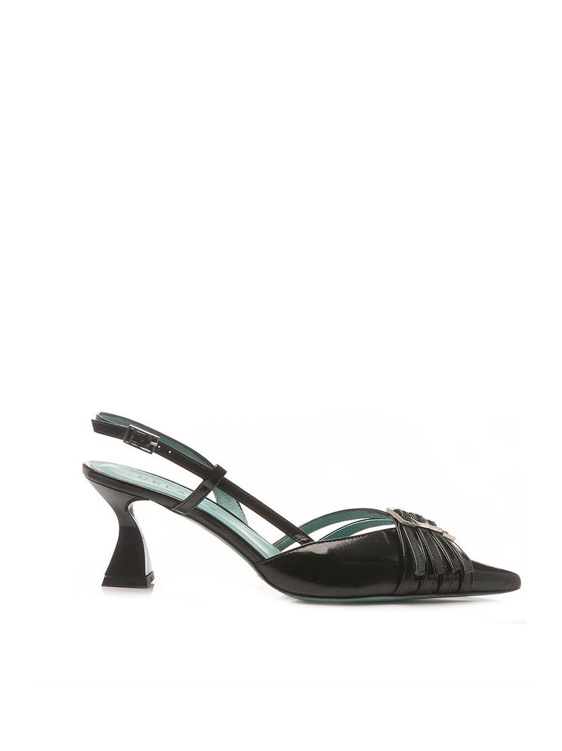 chenel con fibbie tacco 40mm PEPA NERO DELAIA 