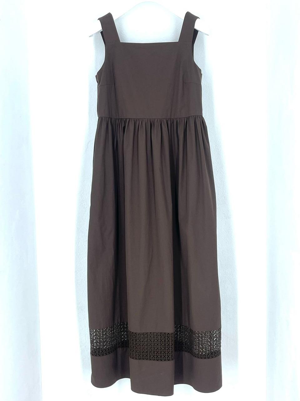 abito popeline lungo con uncinetto GOLA C WEEKEND  by Max Mara 
