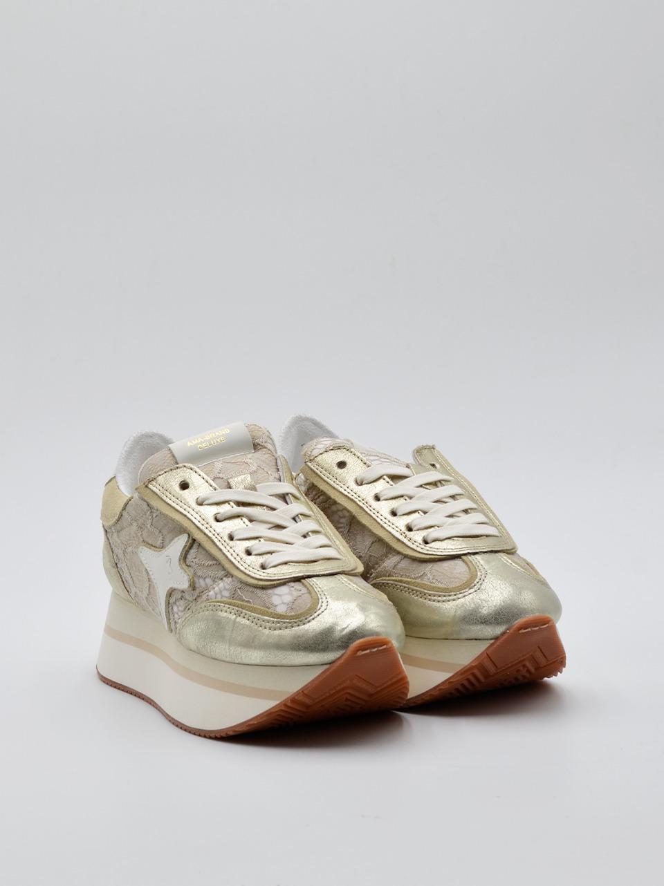 sneakers lady suola alta 4160 TAUPE AMA brand 