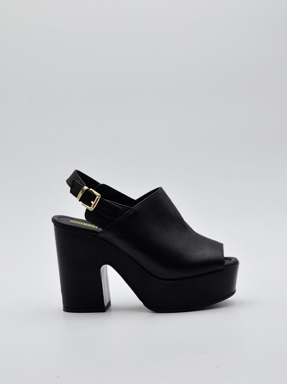 sabot con plato' e laccio posteriore DE25-150 NERO MICHAEL DASS 