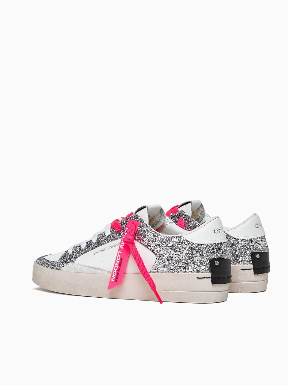 sneakers skate delux 27105 BIANCO\ARGENTO CRIME LONDON 
