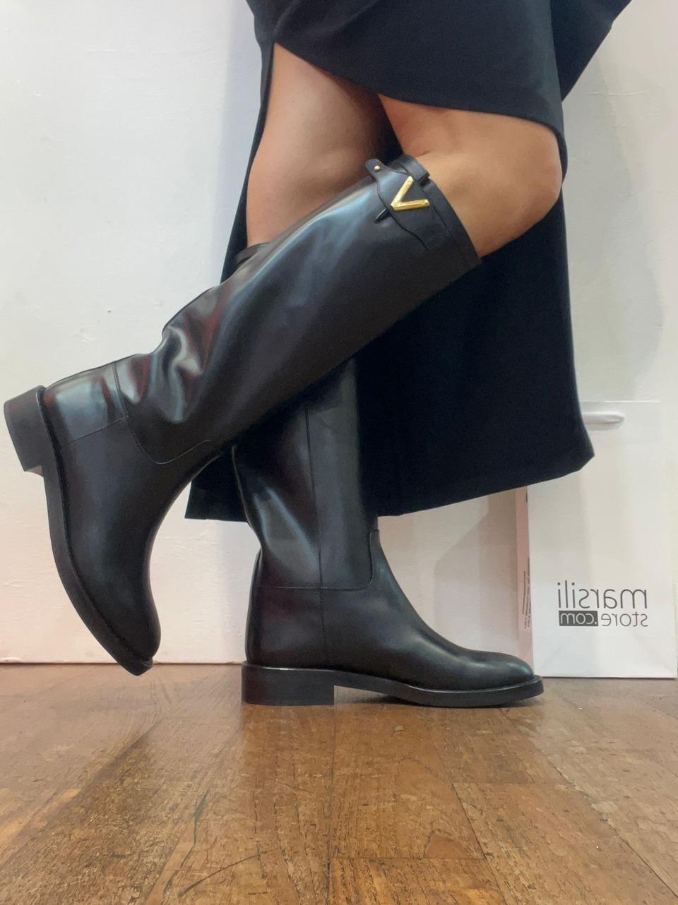 stivale a tubo cavallerizzo non accessorio 4440 NERO  