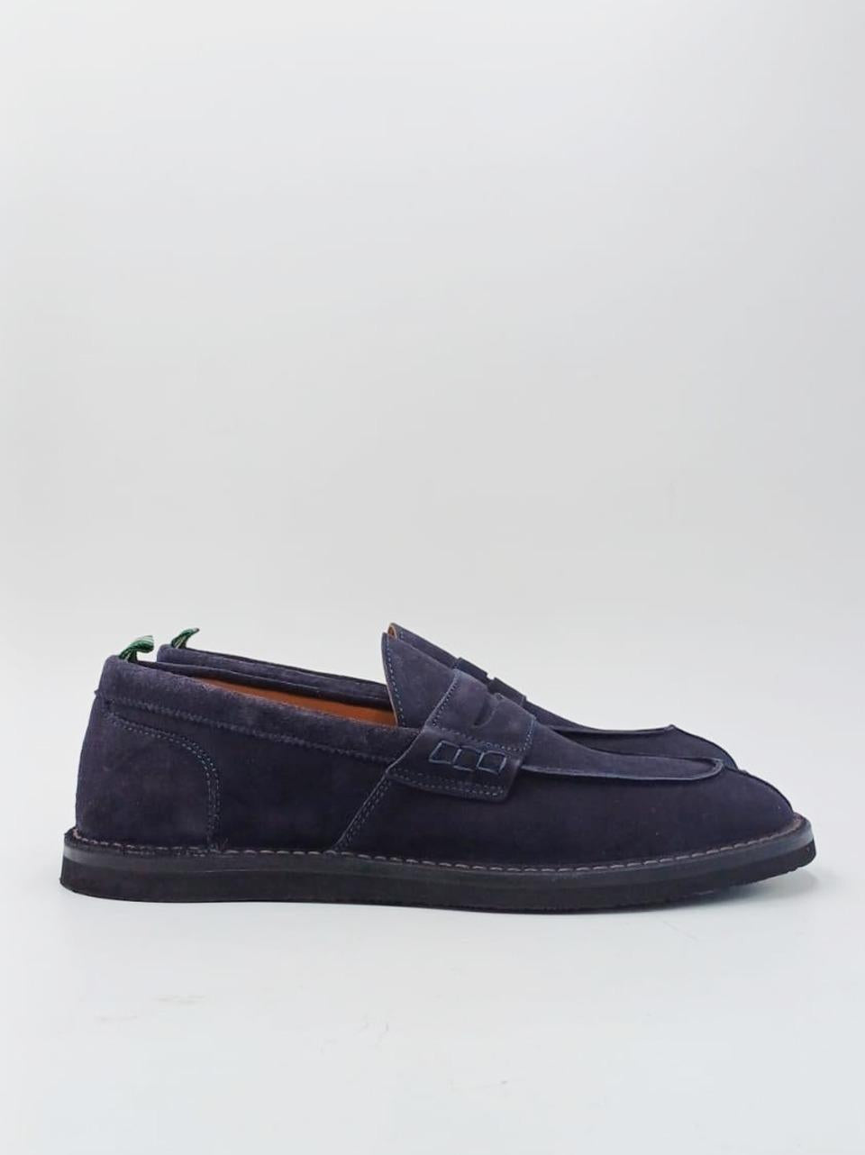 mocassino con passante ideal suola in gomma 1013 LIGTHBLU GREEN GEORGE 
