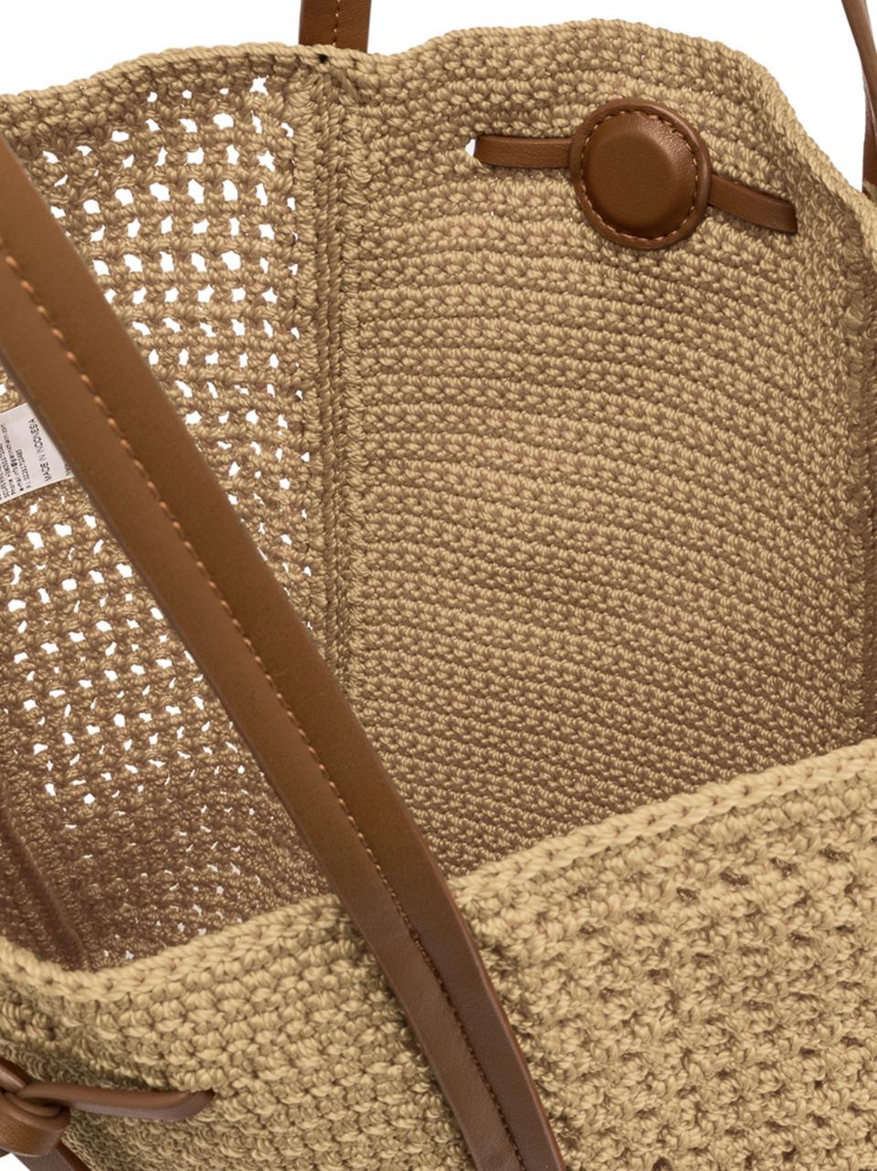 shopping verticale tessuto uncinetto BS11581 NATURALE GIANNI CHIARINI 