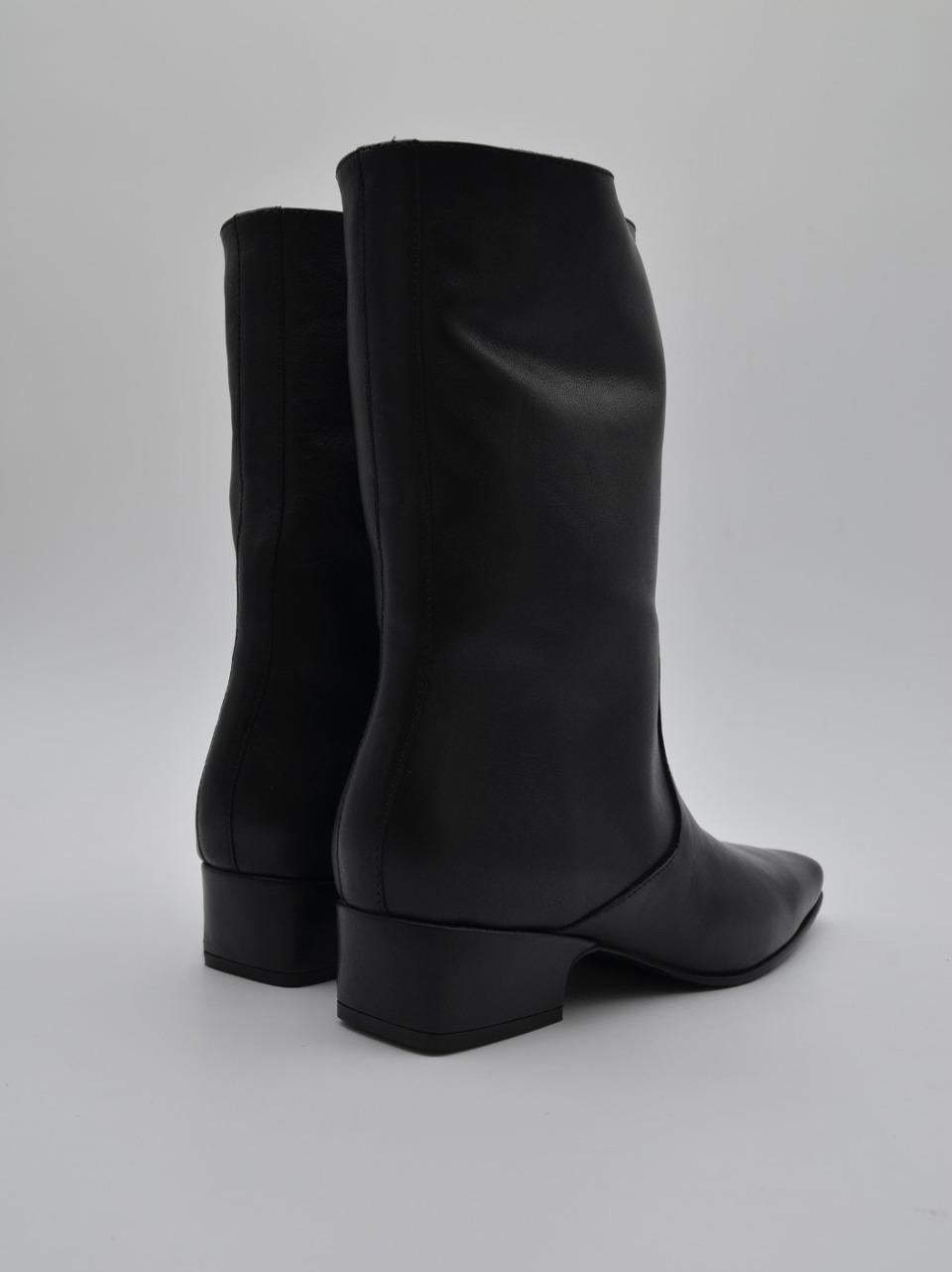 stivaletto 3\4  tacco h 30mm 7848 NERO ATTIMO 