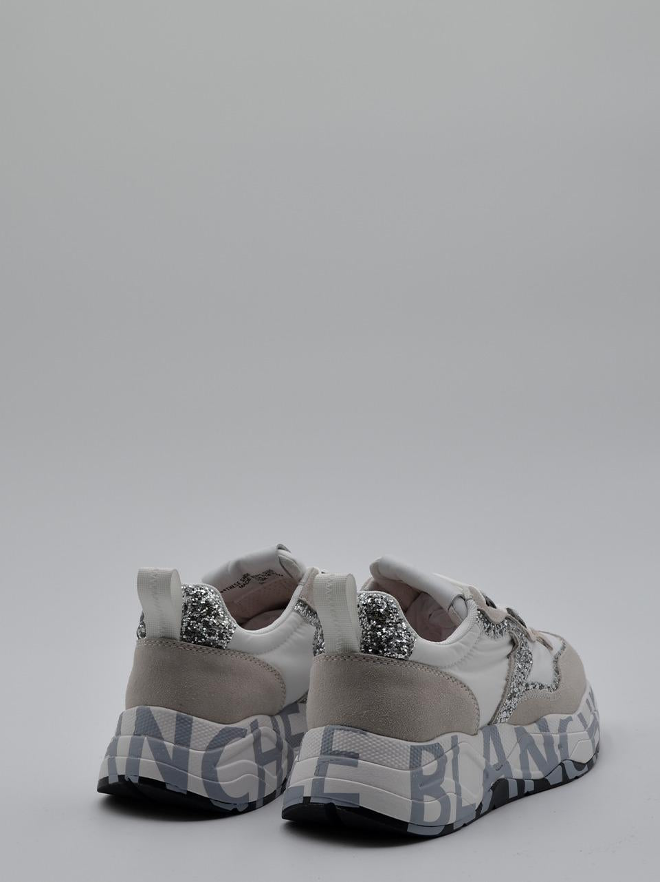 sneakers club 105 CLUB105-1N02 WHITE SILVER VOILE BLANCHE 
