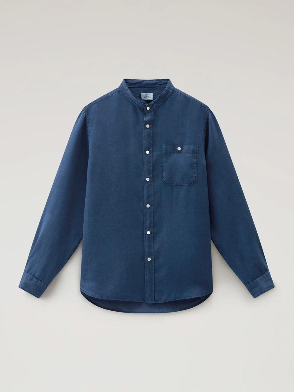 camicia in lino collo corea CFWOSI0105MRUT3372 B WOOLRICH 