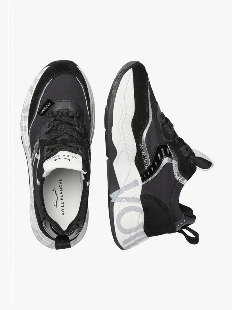 sneakers club 105 001-2017475-05 1A03NERO VOILE BLANCHE 