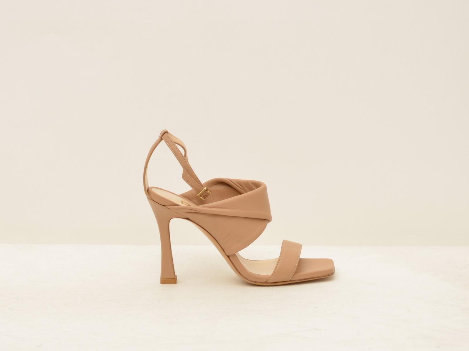 sandalo 2 facie tacco h 90 mm 26100 NATURALE MATTEO PITTI 