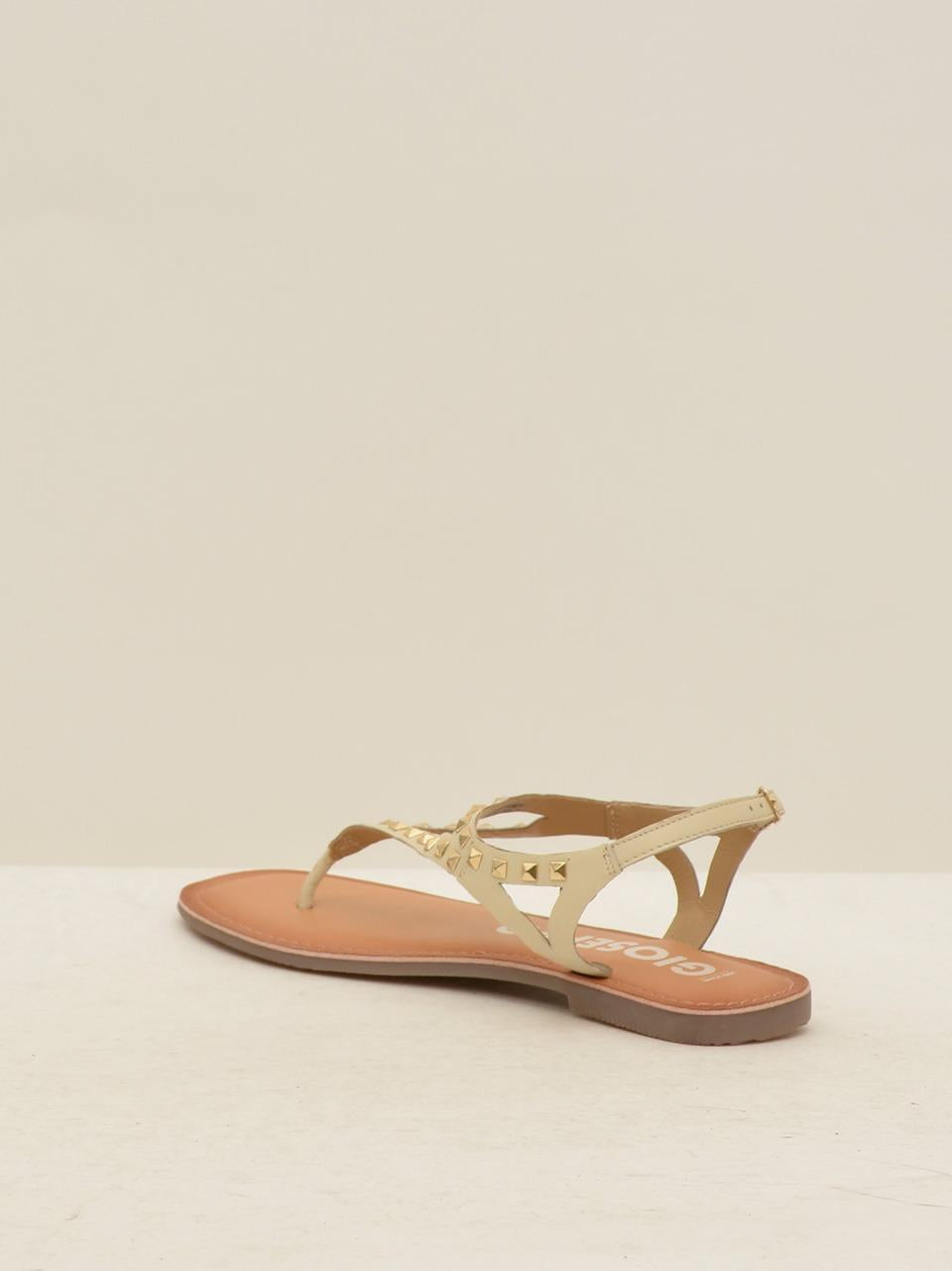 sandalo infradito con borchie 71770TRILBY OFF WHITE GIOSEPPO 