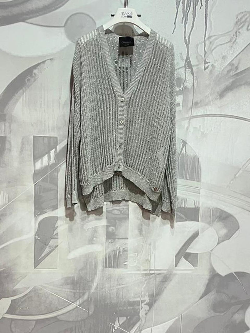 tcardigan platino in maglia Z37R0195 P Souvenir 