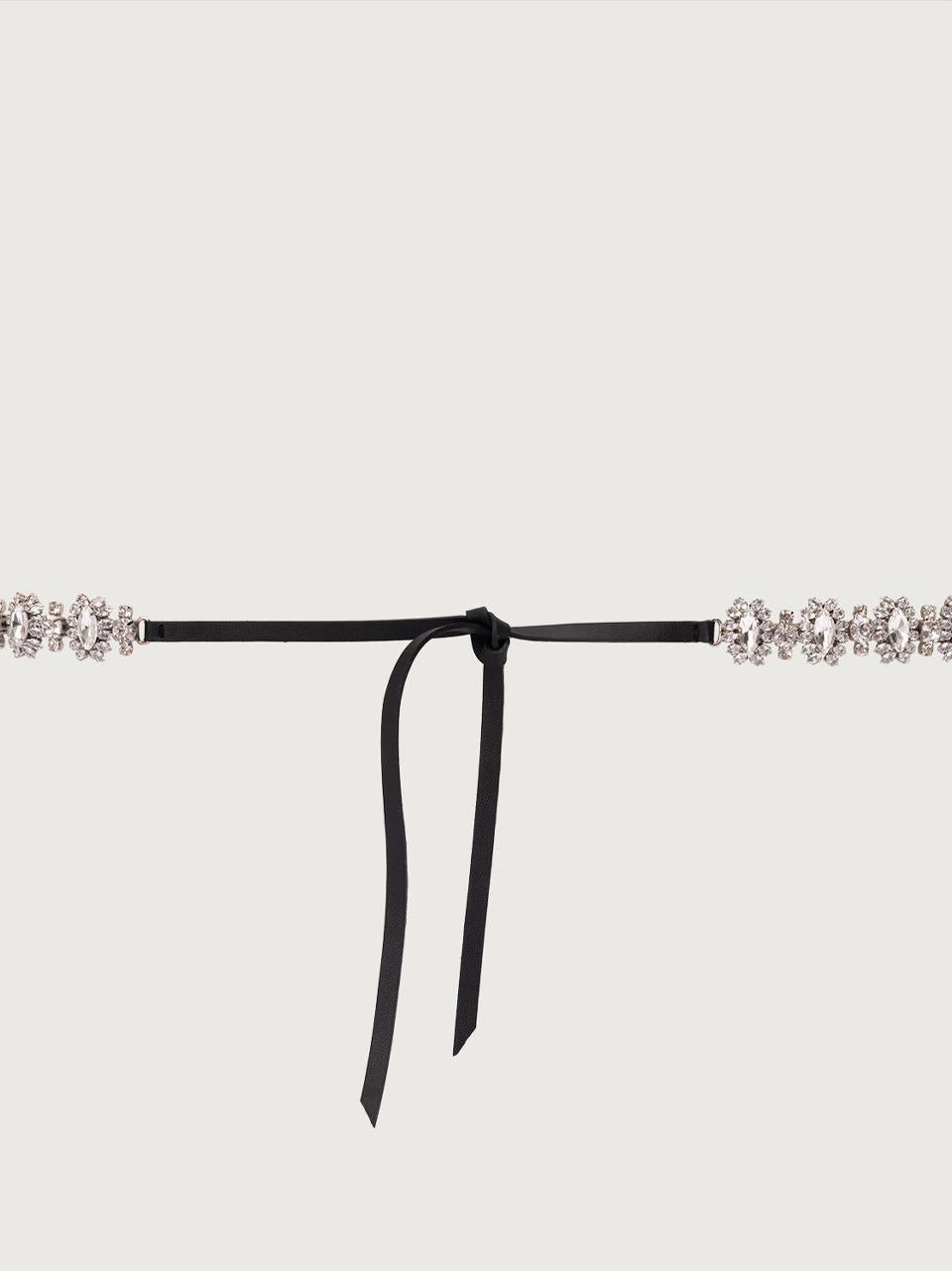 cintura crystal e pelle D10400A NERO ORCIANI 