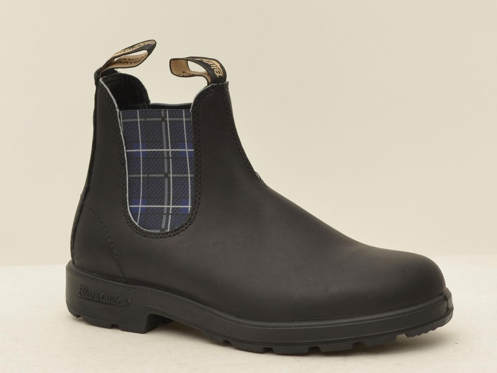 beatles elastico  tartan blu 2102 BC BLACK LEATHER BLACK Blundstone 
