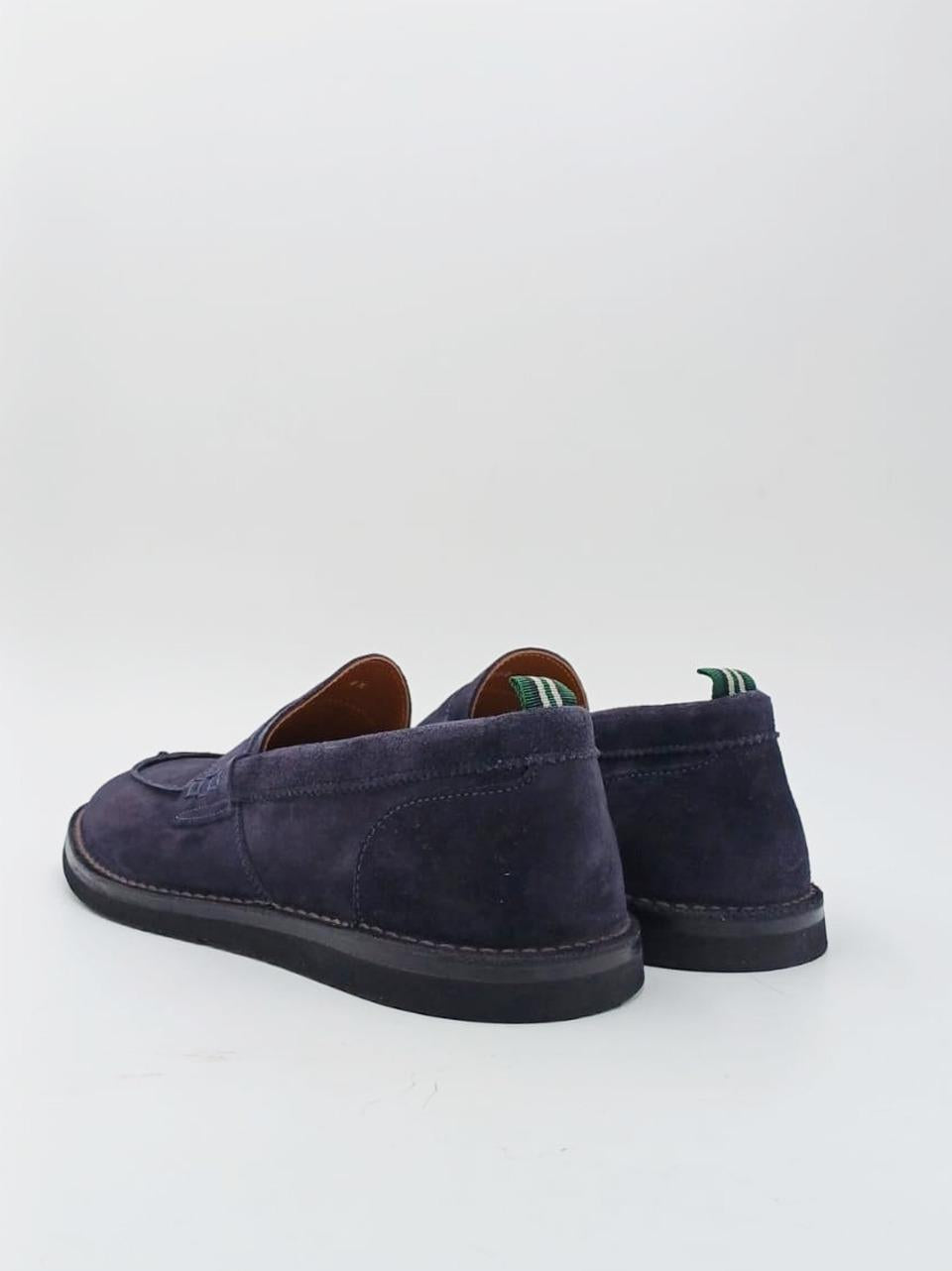 mocassino con passante ideal suola in gomma 1013 LIGTHBLU GREEN GEORGE 