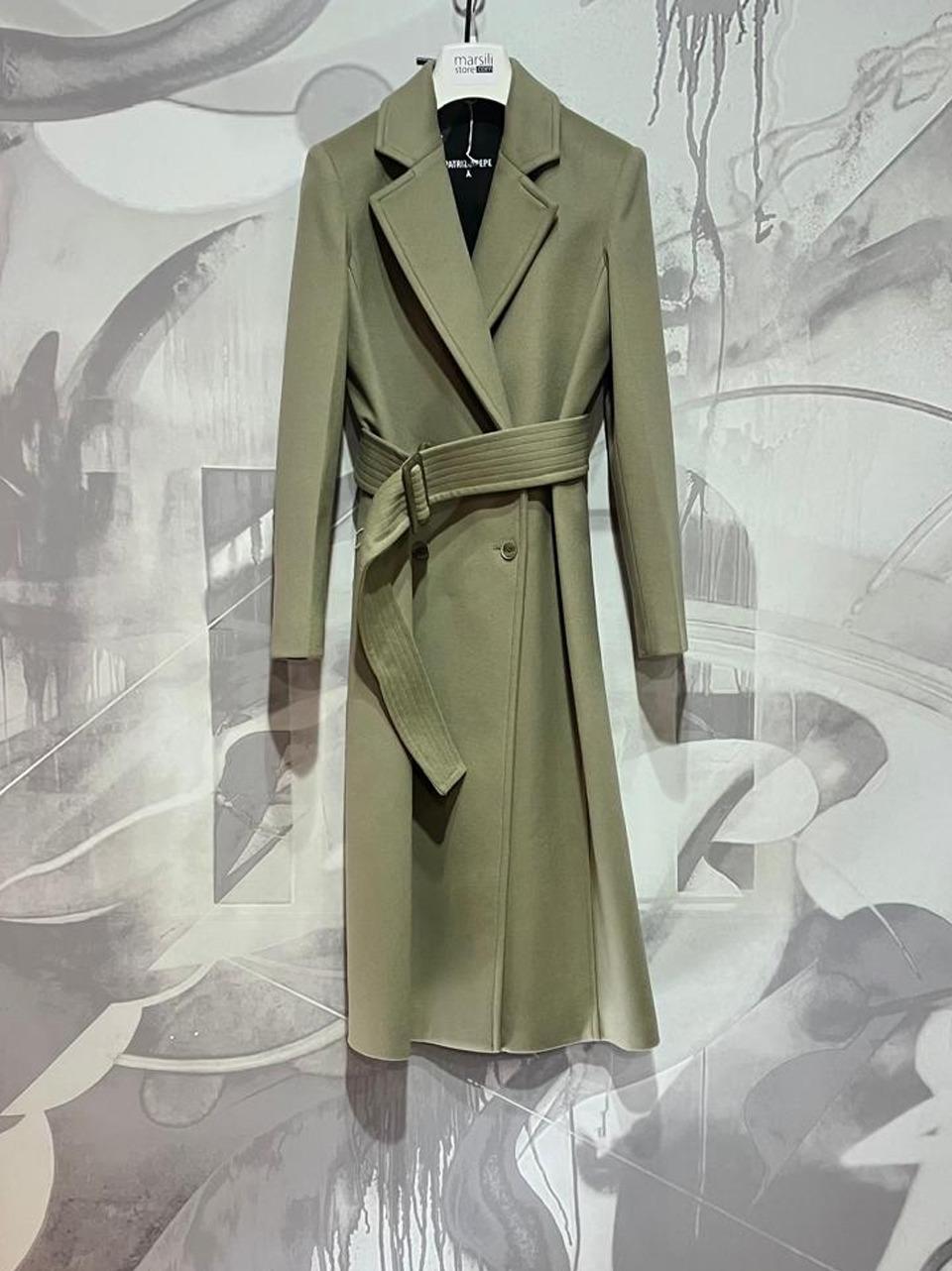 cappotto con fusciacca 2O0195 GREIGE Patrizia pepe 