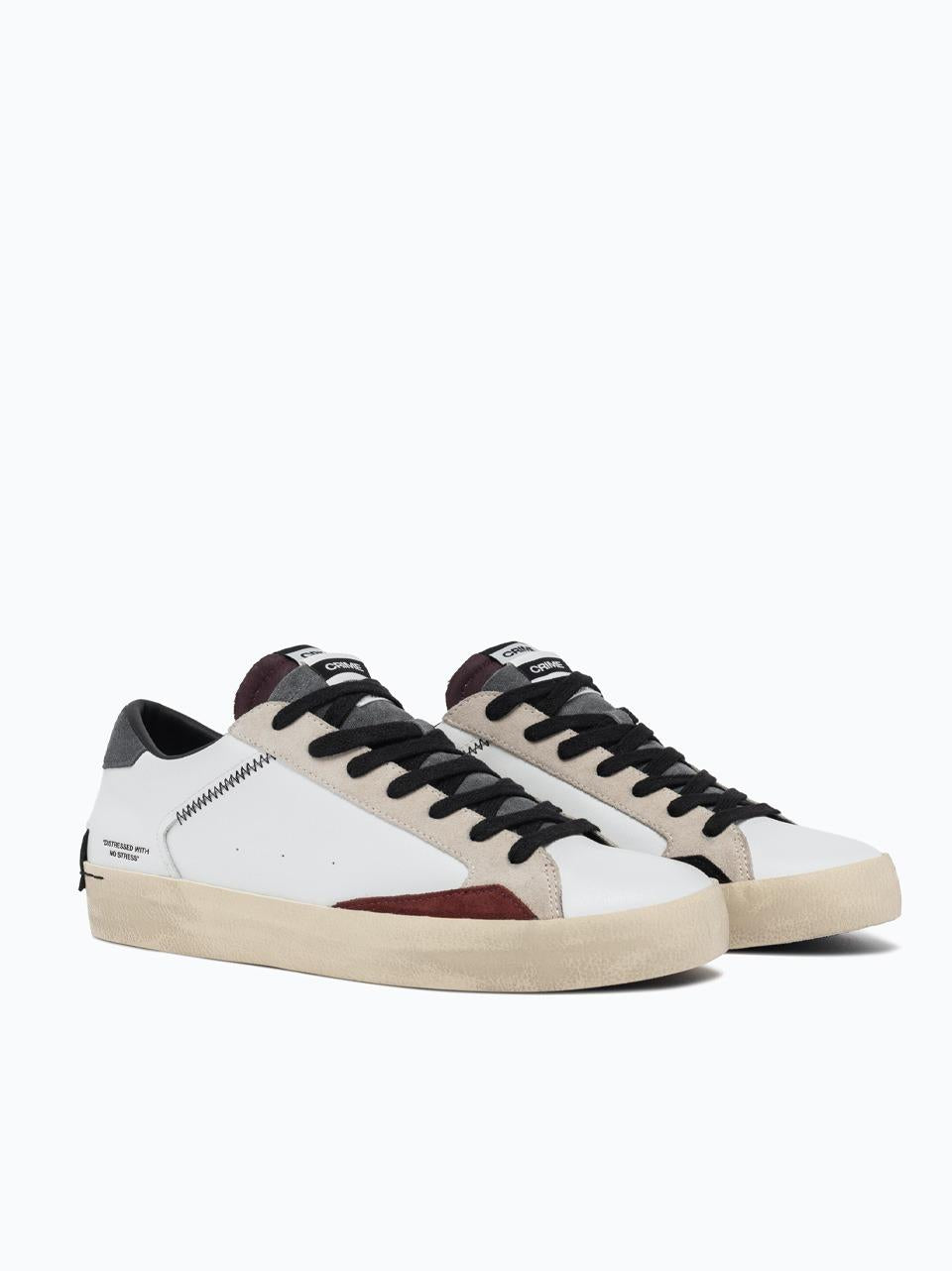 sneakers distressed 15008 BIANCO\GRIGIO CRIME 