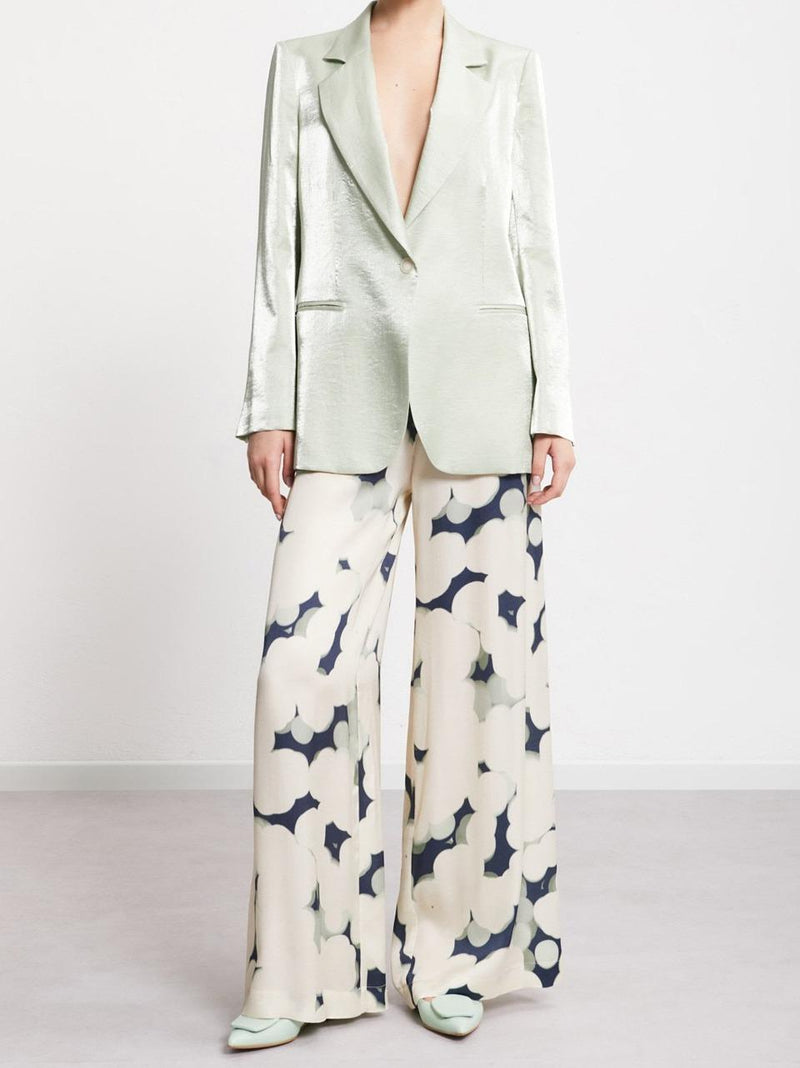 pantalone palazzo fantasia raso viscosa TP9838 LN ottod'ame 