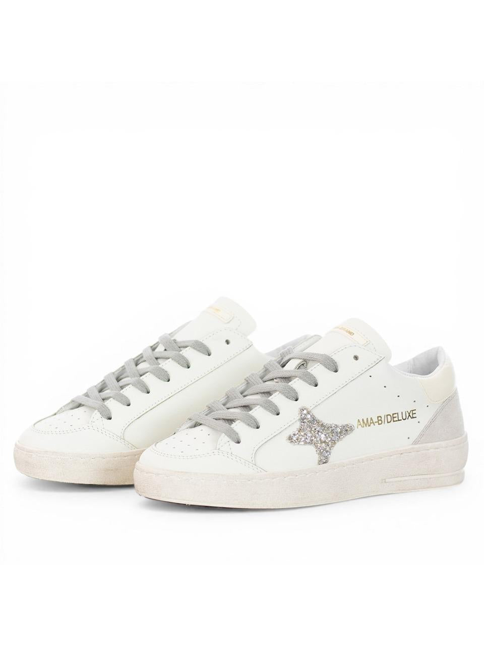 sneakers slam 4530 BIANCO ARGENTO AMA brand 