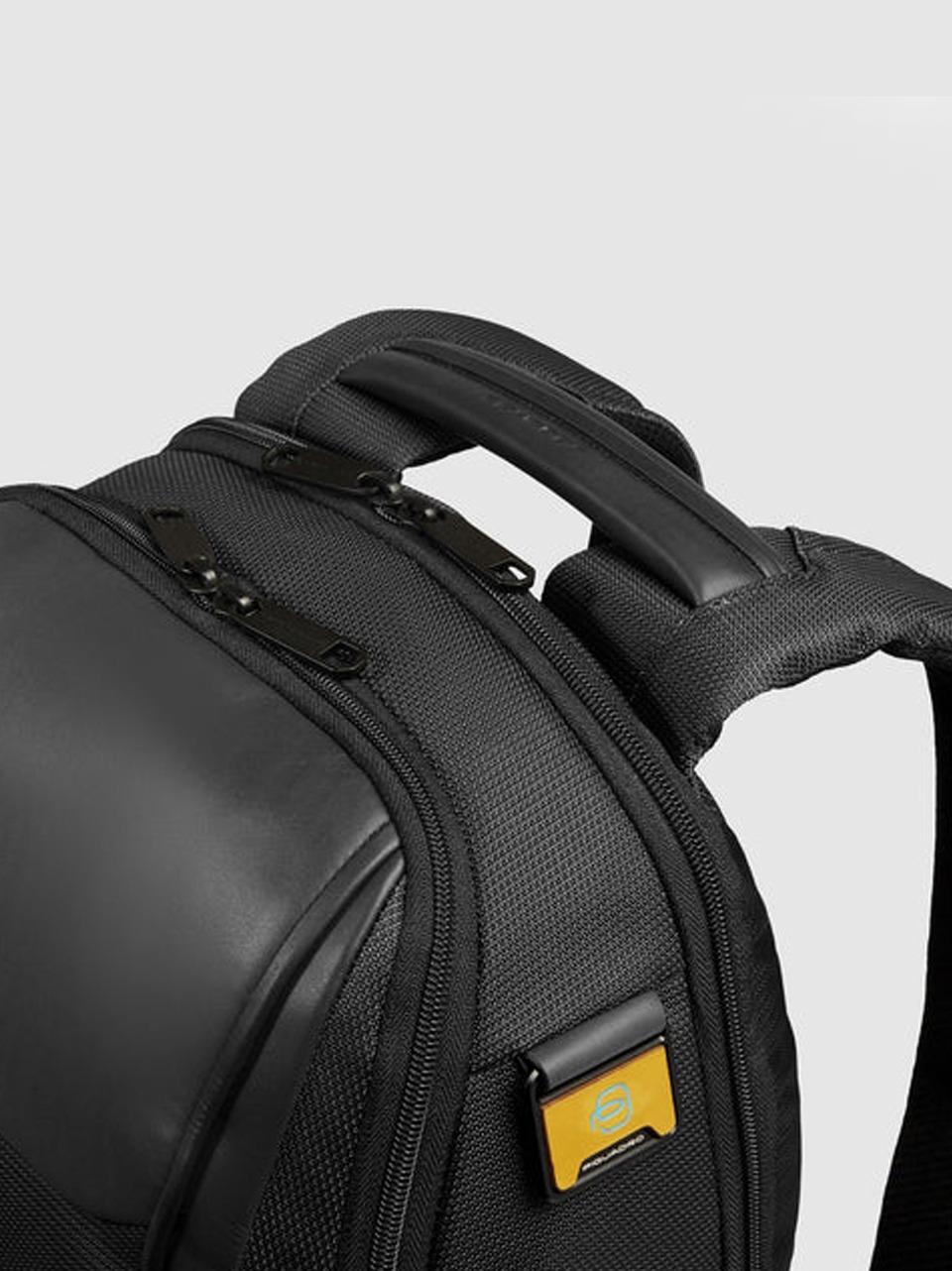 zaino 15,6'' tessuto riciclato e pelle CA6928S143BM NERO PIQUADRO 