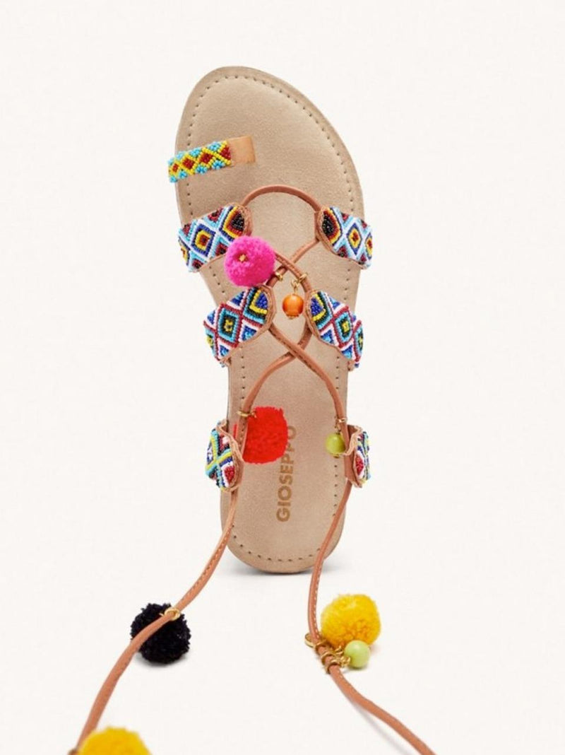 sandalo flat con laccio alla caviglia 75563-DANY MULTCOLOR GIOSEPPO 