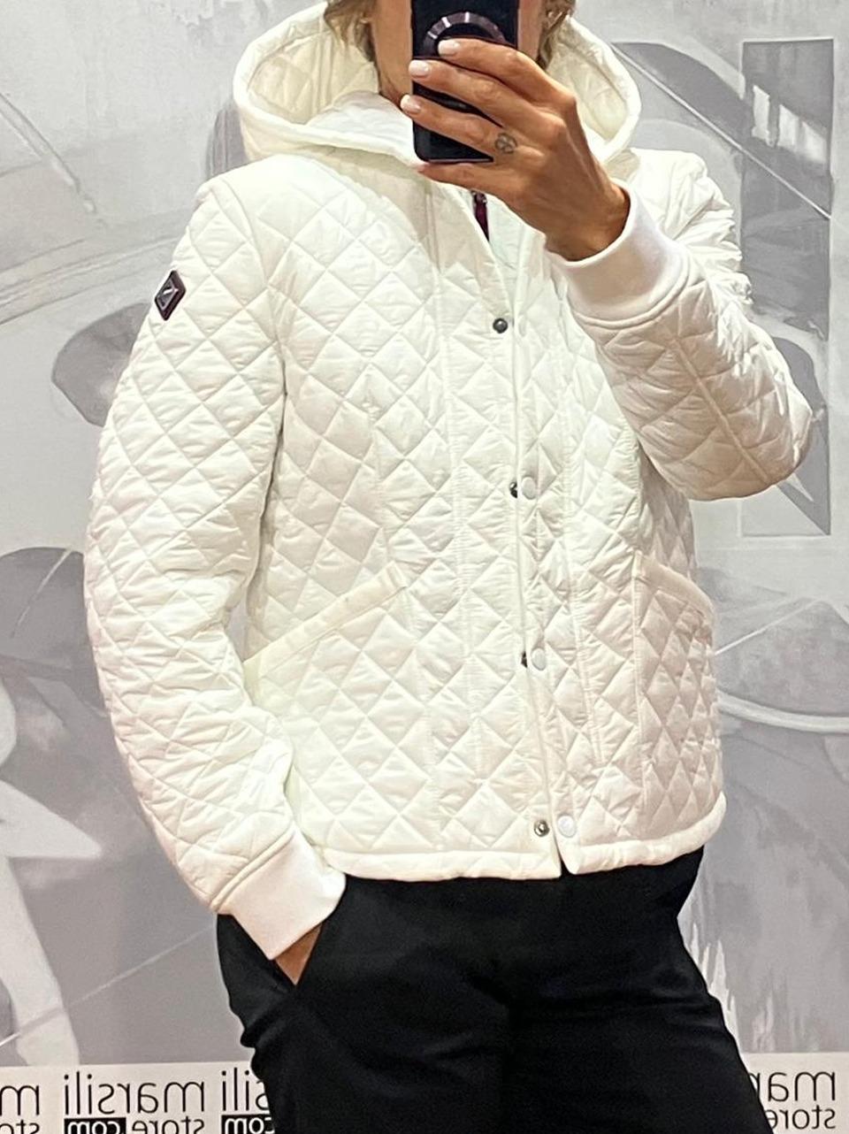 giacca con cappuccio  trapuntato W0030 H0060 MILK  