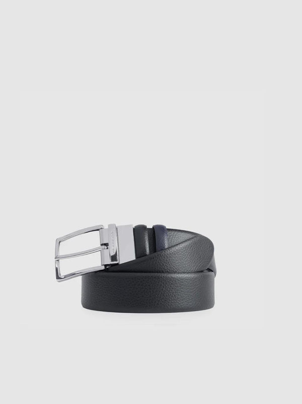 cintura reversibile CU4209MO NERO\BLU PIQUADRO 