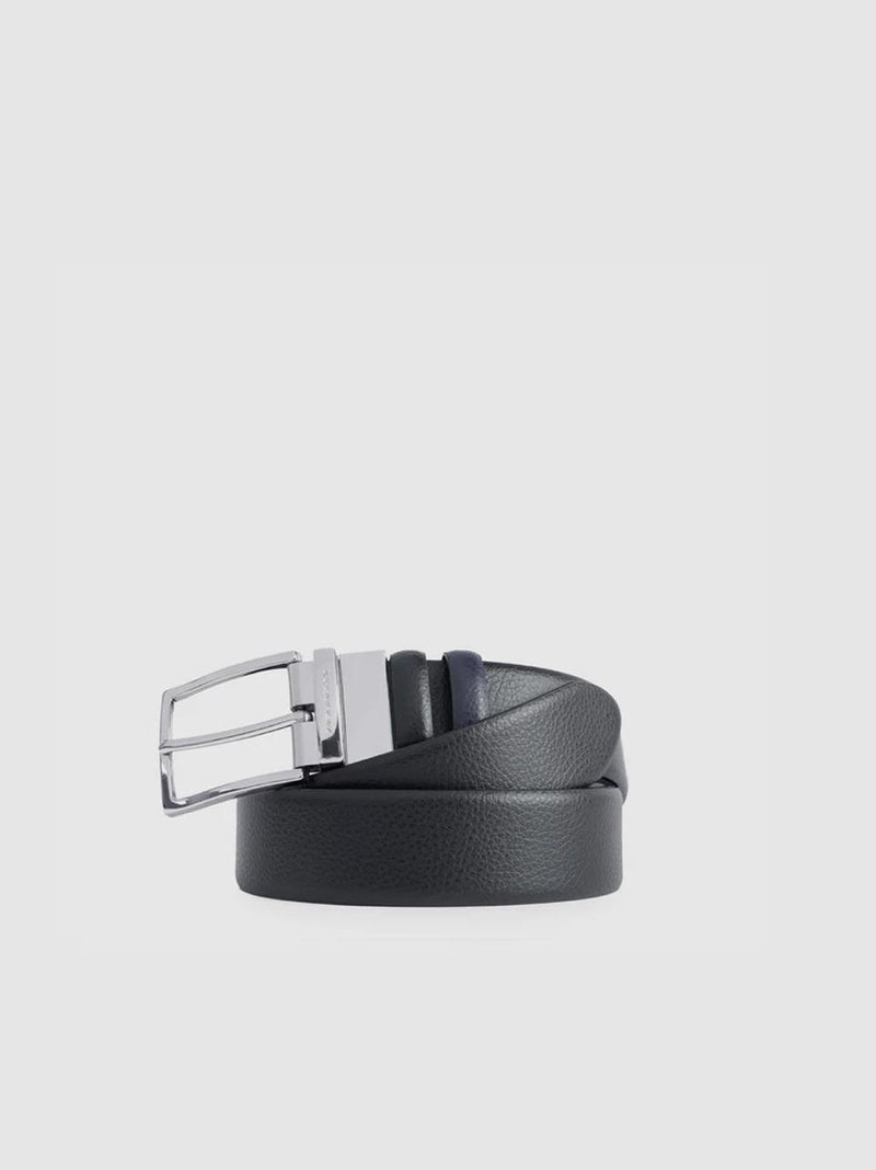 cintura reversibile CU4209MO NERO\BLU PIQUADRO 