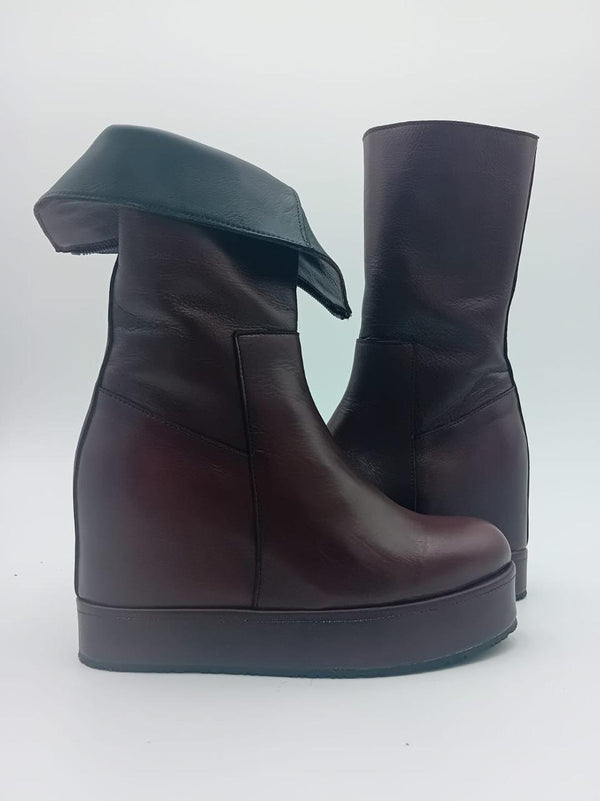 stivaletto con zip efondo fasciato D125-182 BORDEAUX MICHAEL DASS 