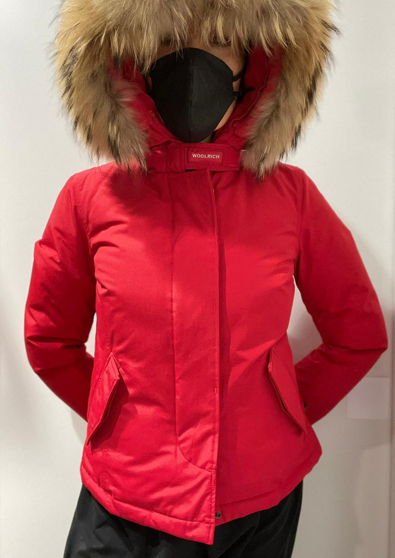 WOOLRICH short arctic parka Rosso
